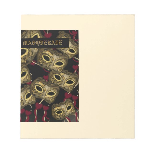 MASQUERADE ART      NOTEPAD (Front)