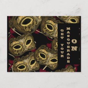 MASQUERADE ART POSTCARD