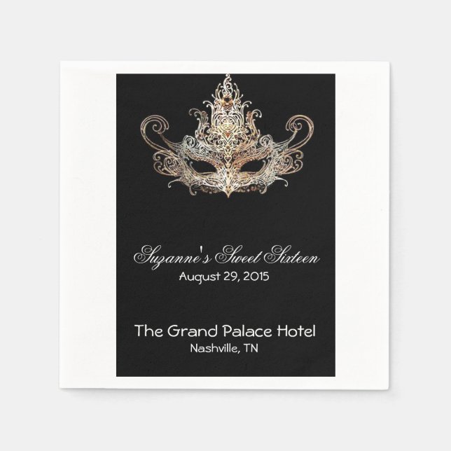 Masquerade Ball Cocktail Napkins (Front)