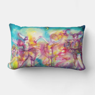 MASQUERADE BALL,Mardi Gras Masks,Dance,Music Lumbar Pillow