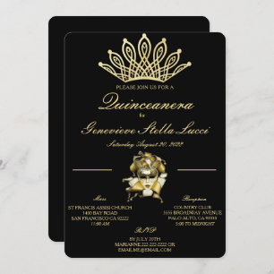 Masquerade Ball Quinceañera Party Invitation