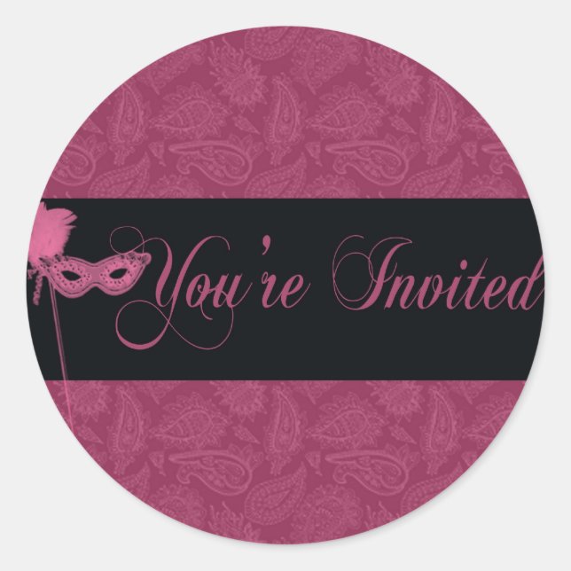 masquerade ball sticker (Front)
