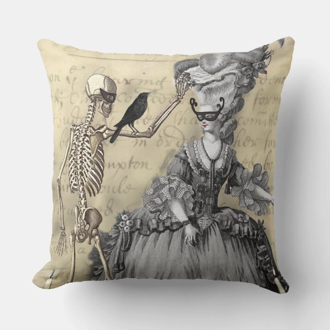 Masquerade Ball Throw Pillow (Front)