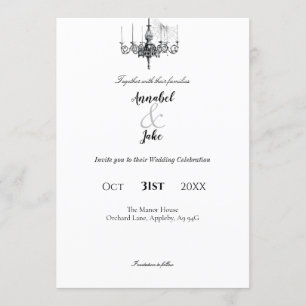 Masquerade Ball Wedding Invitation