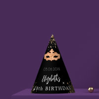 Masquerade birthday black gold mask name