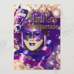 Masquerade birthday costume theme PERSONALIZE Invitation