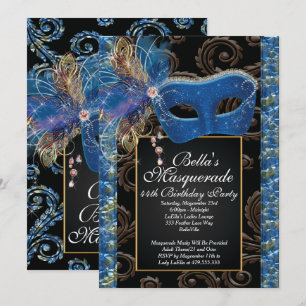 Masquerade Birthday Event Party Invitations