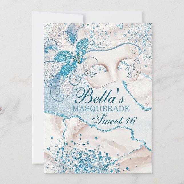 Masquerade Birthday Party Invitations (Front)