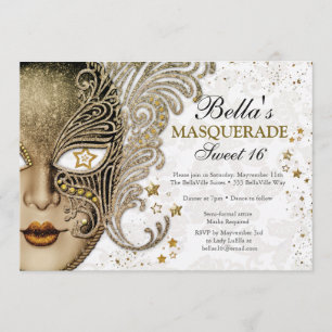 Masquerade Birthday Party Invitations
