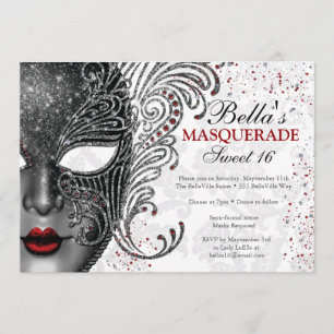 Masquerade Birthday Party Invitations
