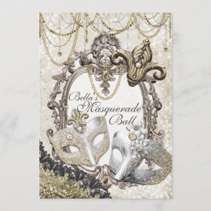 Masquerade Birthday Party Invitations
