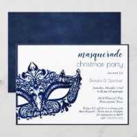 Masquerade Blue Mask | Mardi Gras Christmas Party