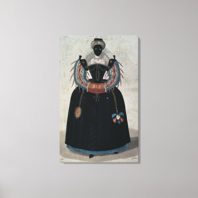 Masquerade costume in the style of Henri III (colo Canvas Print (Front)