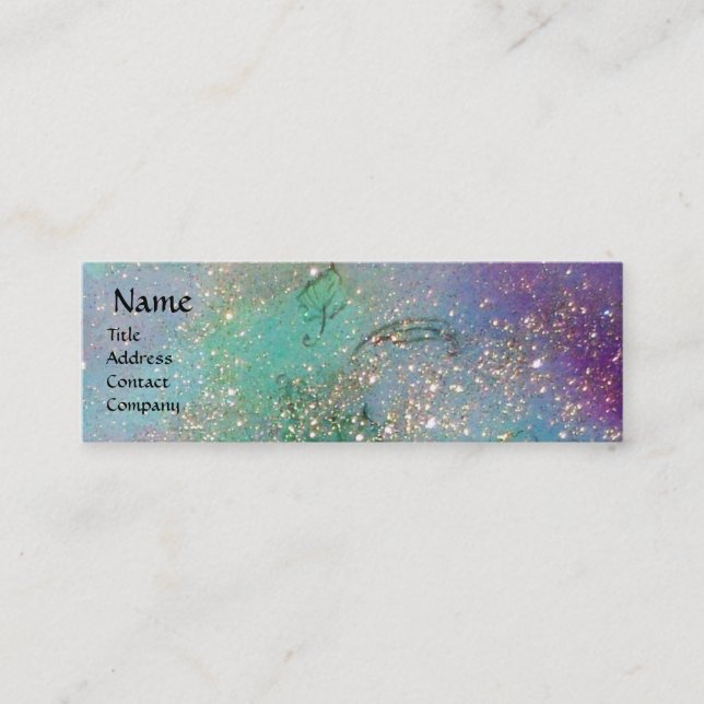 MASQUERADE ,Dance ,Music, blue red,pink Mini Business Card (Front)