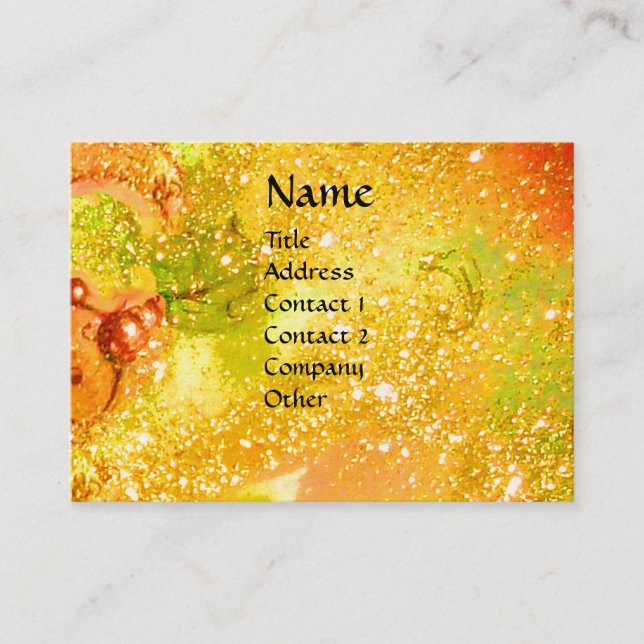 MASQUERADE ,Dance ,Music, yellow blue red,pink Business Card (Front)