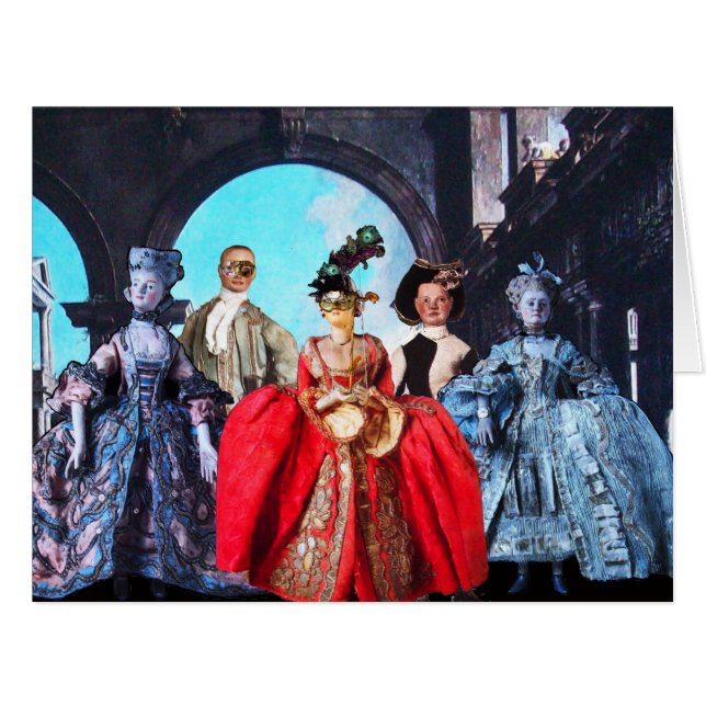 MASQUERADE DE MASQUERADE DE POPETS ITALIENS ANTIQU (Devant horizontal)