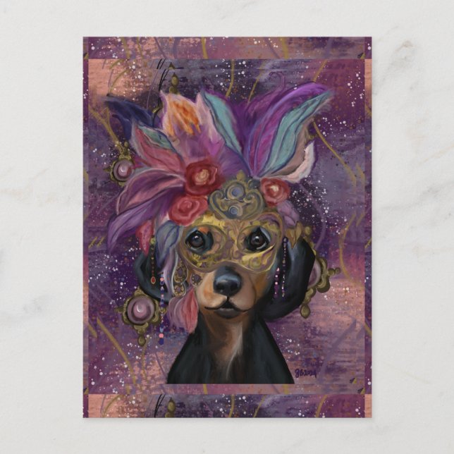 MASQUERADE DOXIE  ART      POSTCARD (Front)
