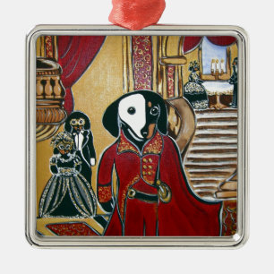 MASQUERADE DOXIE METAL ORNAMENT