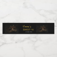 Masquerade Elegant Gold Black Sweet 16 15 Birthday