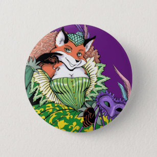 Masquerade Fox Button