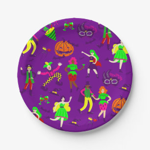 masquerade halloween costume party superheroes paper plate