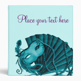Masquerade in Teal - Customizable Binder