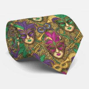 Masquerade Majesty Mardi Gras Tie