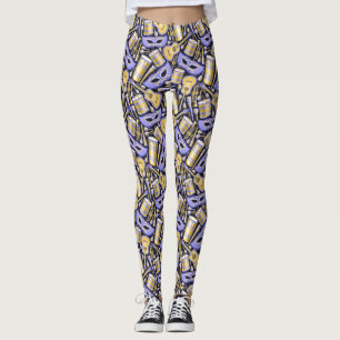 Masquerade Mardi Gras Pop Fashion Leggings
