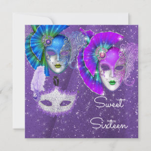 Masquerade, Mardi Gras Sweet Sixteen,  Invitation