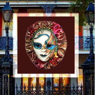 Masquerade, Mardis Gras, Carnival Mask Magnet