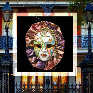Masquerade, Mardis Gras, Carnival Mask Magnet