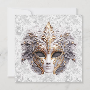 Masquerade Mask  Colored in Grays