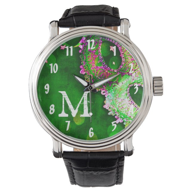 Masquerade Mask Costume Halloween Mardi Gras Watch (Front)