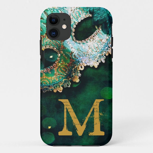 Masquerade Mask Costume Monogram IPHONE 5 Case (Back)