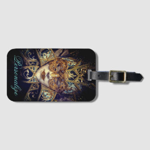 Masquerade mask Victorian elegant gothic black Luggage Tag
