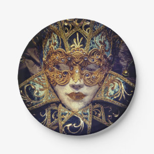 Masquerade mask Victorian elegant gothic Paper Plate