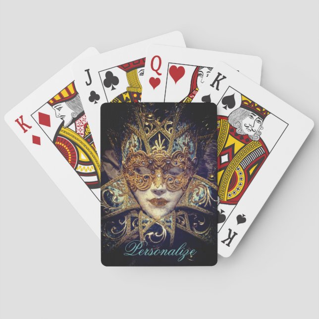 Masquerade mask Victorian elegant gothic  Playing Cards (Back)