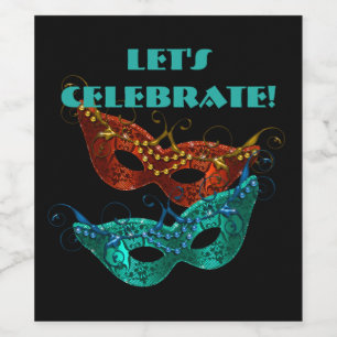 Masquerade Masques, Fêtons ! Étiquette à vin