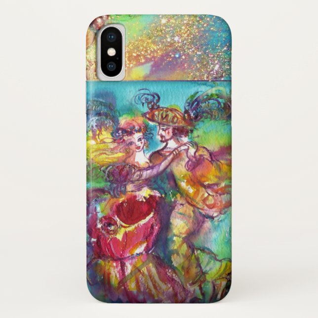 MASQUERADE NIGHT / CARNIVAL DANCE MONOGRAM Case-Mate iPhone CASE (Back)