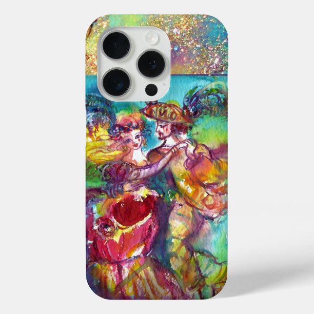 MASQUERADE NIGHT / CARNIVAL DANCE MONOGRAM Case-Mate iPhone CASE (Back)