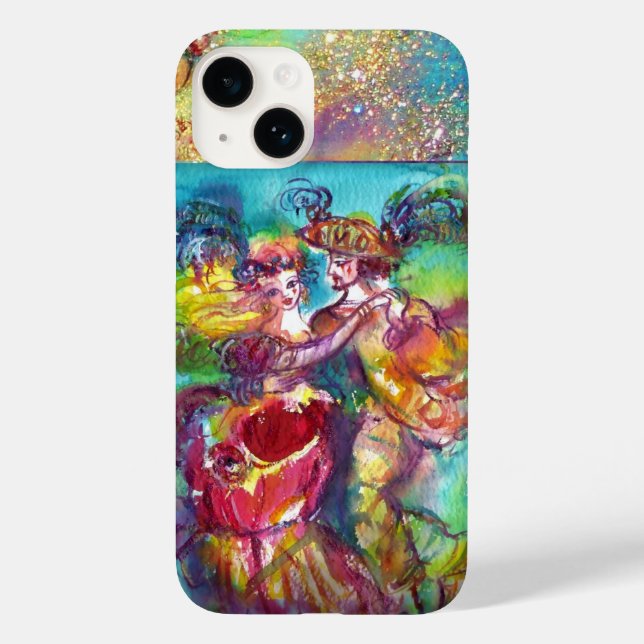 MASQUERADE NIGHT / CARNIVAL DANCE MONOGRAM Case-Mate iPhone CASE (Back)