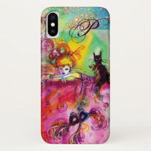 MASQUERADE NIGHT / LADY WITH BLACK CAT MONOGRAM Case-Mate iPhone CASE