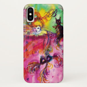 MASQUERADE NIGHT / LADY WITH BLACK CAT MONOGRAM Case-Mate iPhone CASE