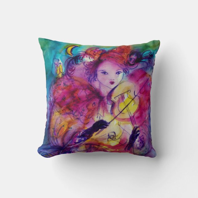 MASQUERADE NIGHT / Venetian Carnival Night Throw Pillow (Front)