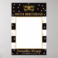 Masquerade Party Birthday Photo Prop Frame Mask