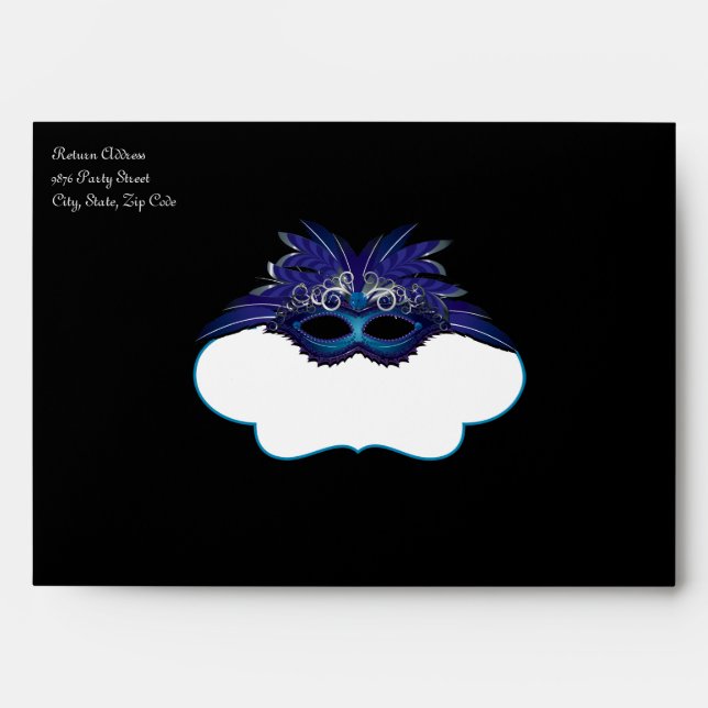 Masquerade Party Envelope: A7 Greeting Card Envelopes (Front)