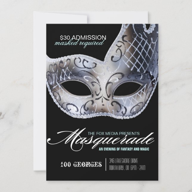 Masquerade Party Invitation (Front)