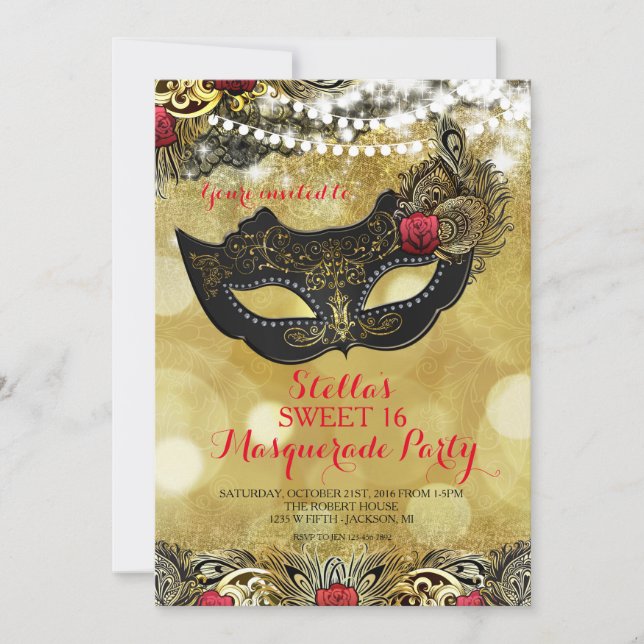 MASQUERADE PARTY INVITATION (Front)