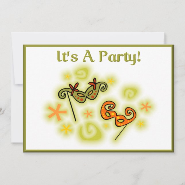 Masquerade Party Invitation (Front)