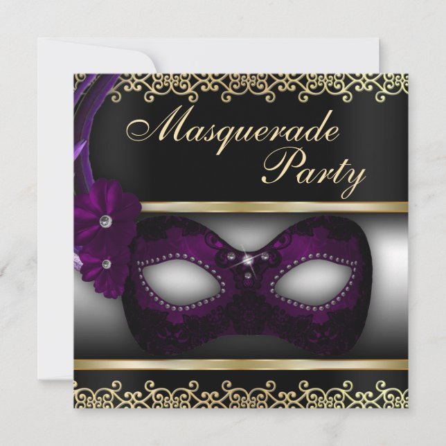 Masquerade Party Invite (Front)